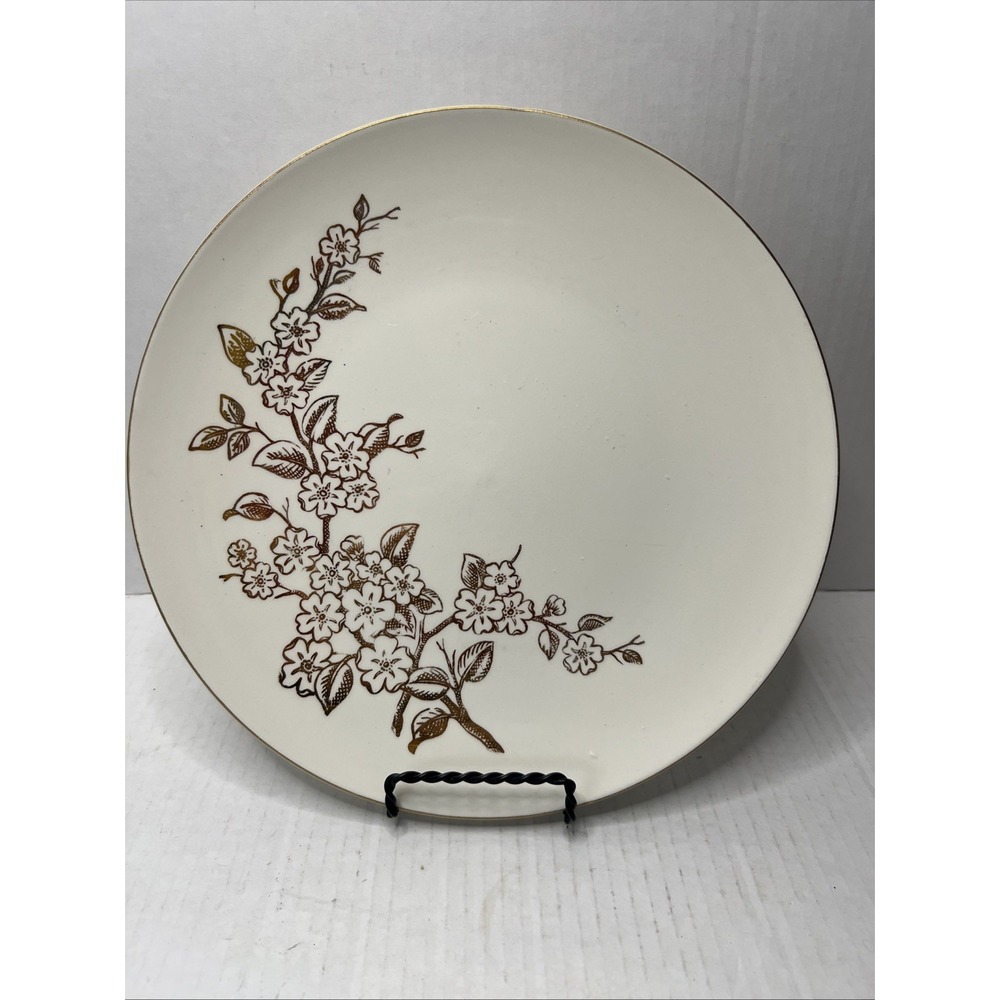 Knowles APPLE BLOSSOM 10 1/4" DINNER PLATE 22K Gold Freda Diamond